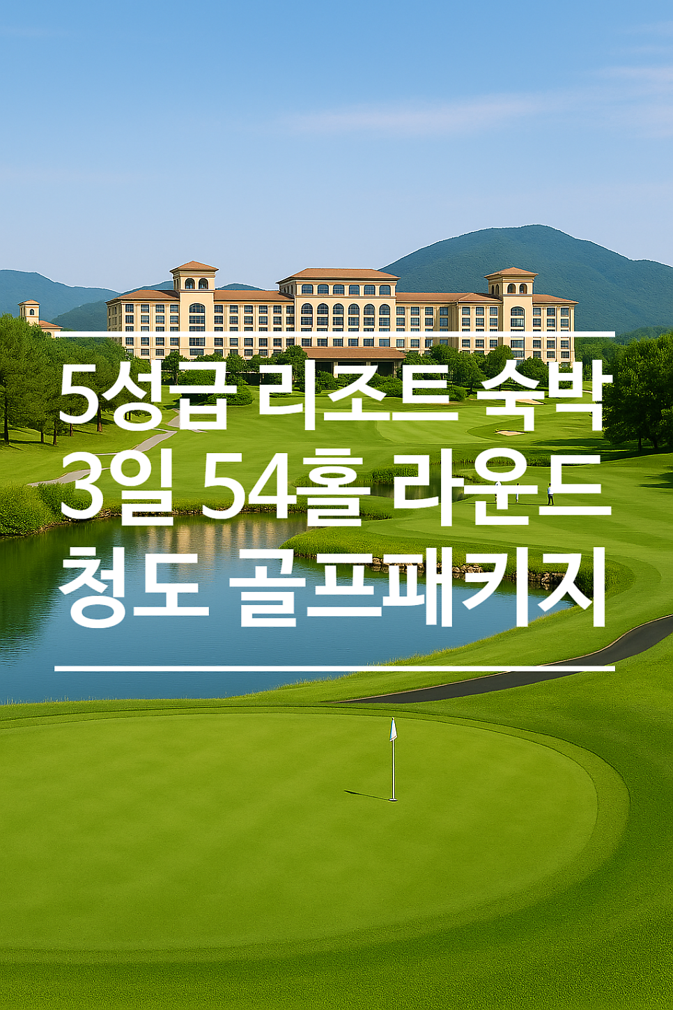 중국 청도 골프여행 패키지 · 5성급 온천리조트+천태 · 영해 CC · 여름특가 할인중!